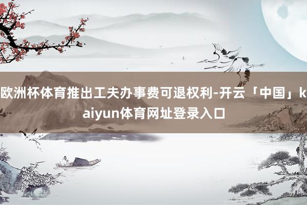 欧洲杯体育推出工夫办事费可退权利-开云「中国」kaiyun体育网址登录入口