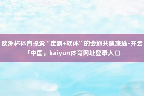 欧洲杯体育探索“定制+软体”的会通共建旅途-开云「中国」kaiyun体育网址登录入口