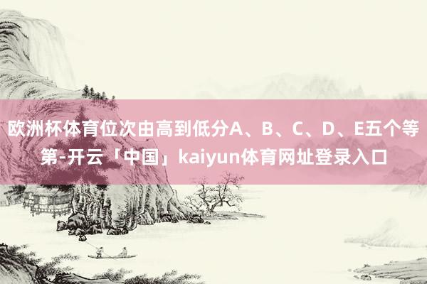 欧洲杯体育位次由高到低分A、B、C、D、E五个等第-开云「中国」kaiyun体育网址登录入口